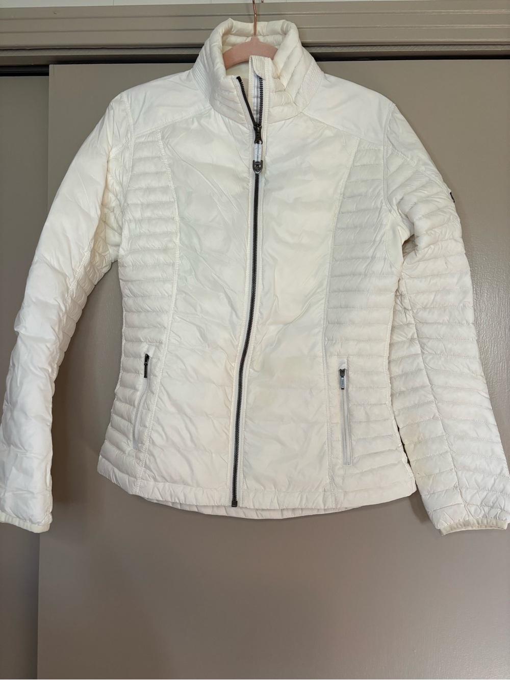 Kuhl Women's Cream Quilted Zip-Front Puffer Jacket size S